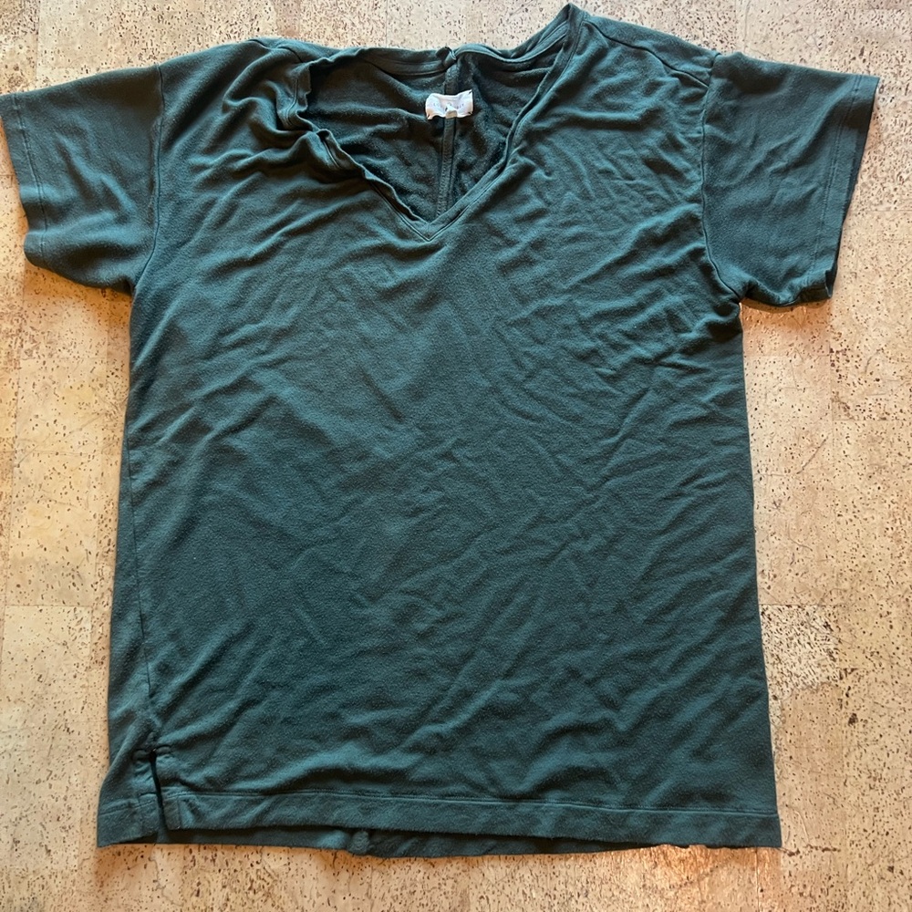Women’s Green Casual V-Neck